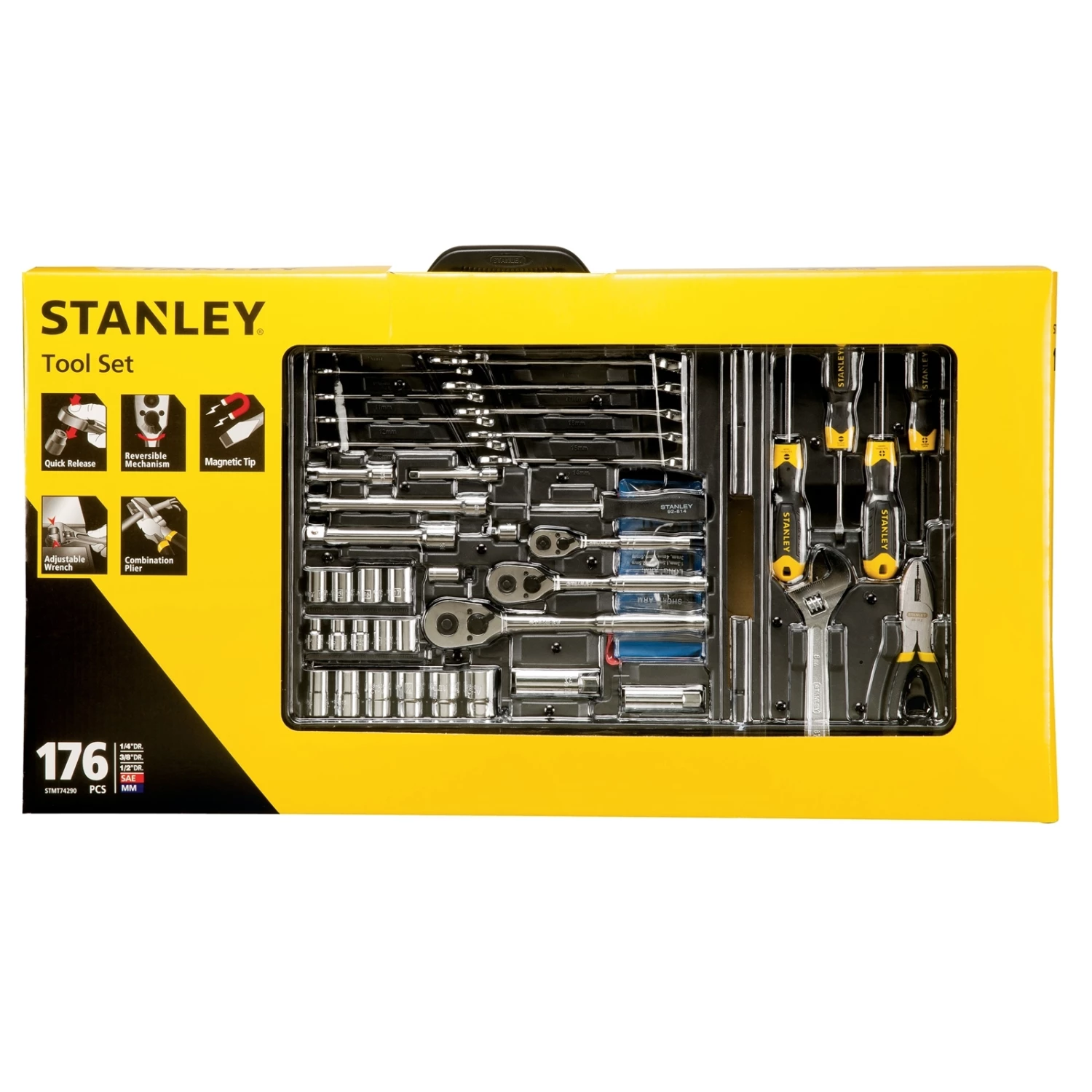 Budget 🧨 Australia Sale - Stanley 176 Piece Tool Kit With Carry Case Yellow ⭐ 4 Budget 🧨 Australia Sale - Stanley 176 Piece Tool Kit With Carry Case Yellow ⭐ - Image 2
