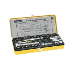 Deals 💯 Australia Only - Stanley 1/4" & 3/8" Metric / AF Drive Socket Set - 46 Piece Other 👍