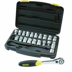 Cheap 🥰 Stanley 21 Piece ThruDrive 🔧 Wrench Set Silver Metallic - To Australia 🛒