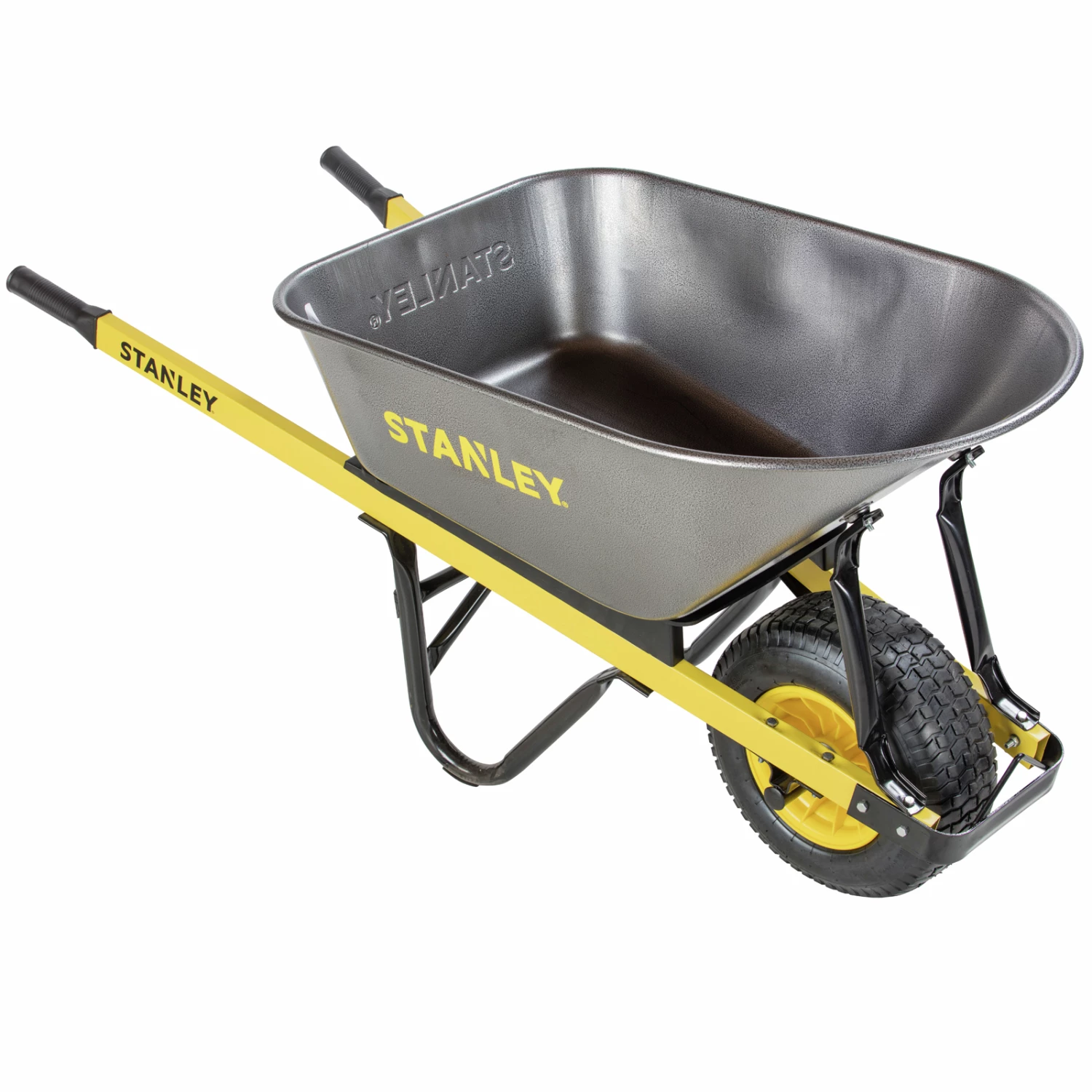 Budget 🌟 Stanley 100L Industrial Steel Tub Wheelbarrow Black / Yellow - To Australia ❤️ 6 Budget 🌟 Stanley 100L Industrial Steel Tub Wheelbarrow Black / Yellow - To Australia ❤️ - Image 5